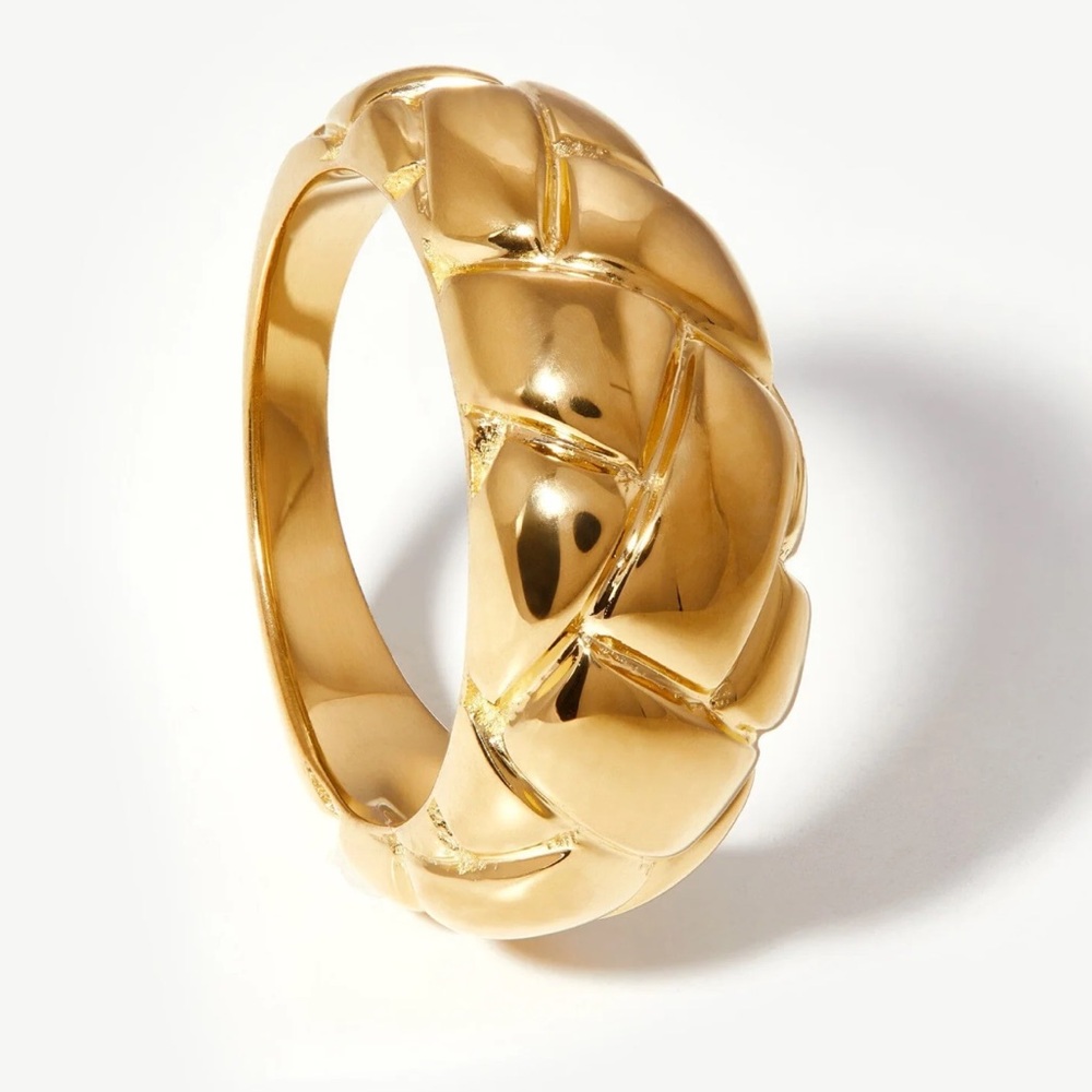 MISSOMA X LUCY WILLIAMS DOME WAFFLE RING | GOLD | Size 7 - Picture 3 of 9